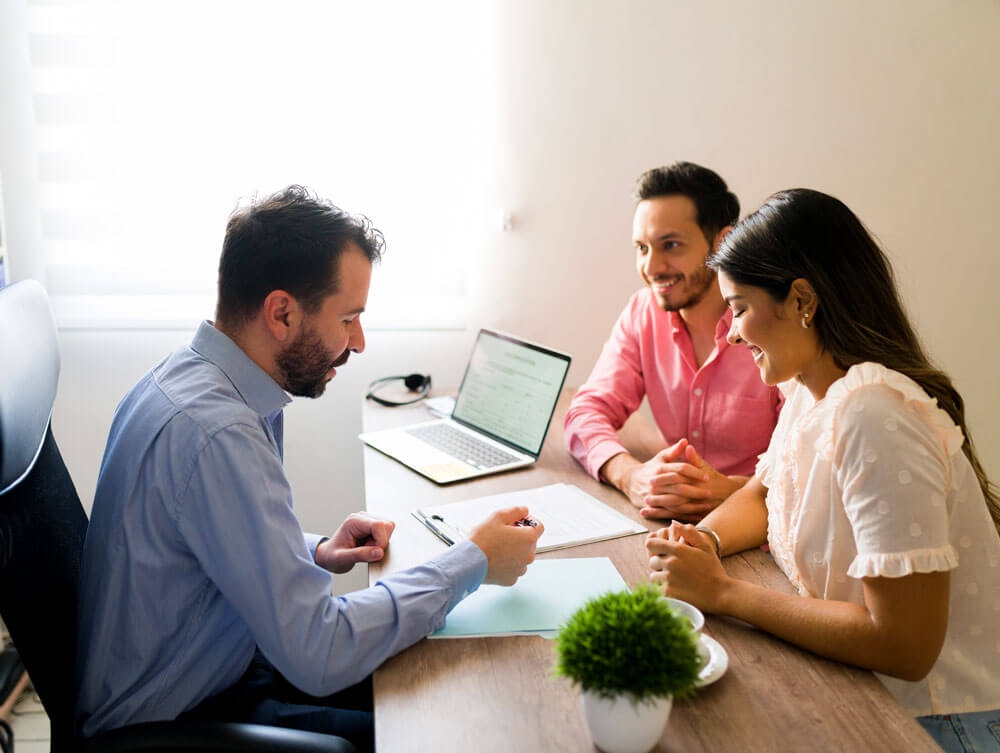 Professional loan consultation meeting